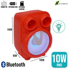 Caixa de Som Bluetooth 10W GTS-1817 X-Cell - Vermelha